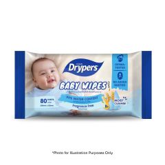 Drypers Baby Wipes Oat Fragrance Free (2x80s)x12 G1